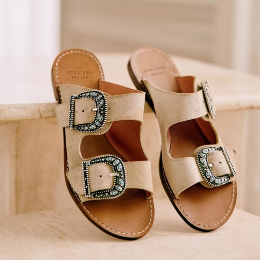 Sezane Jade Low Mule in Sandstone size 6.5